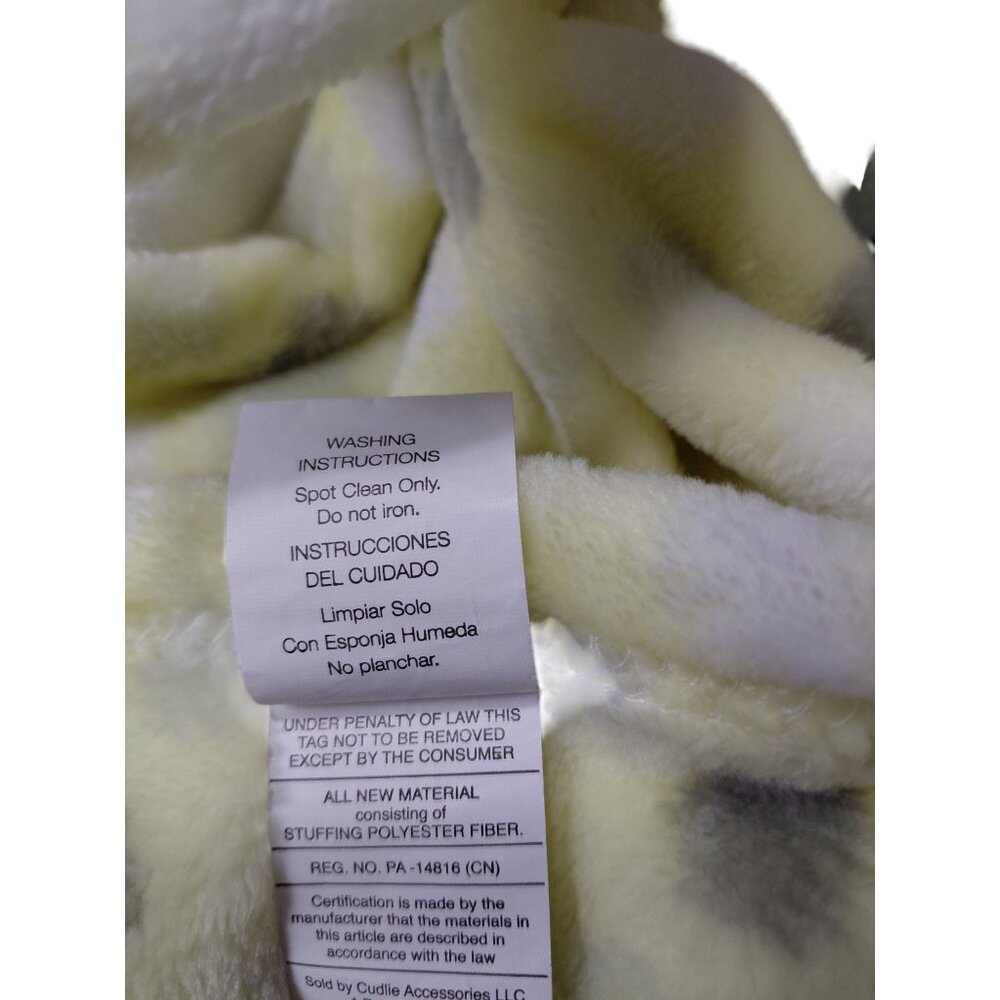 Little Beginnings Plush Puppy Lovey Comfort Security Blanket Yellow/Gray Polka - Picture 6 of 8